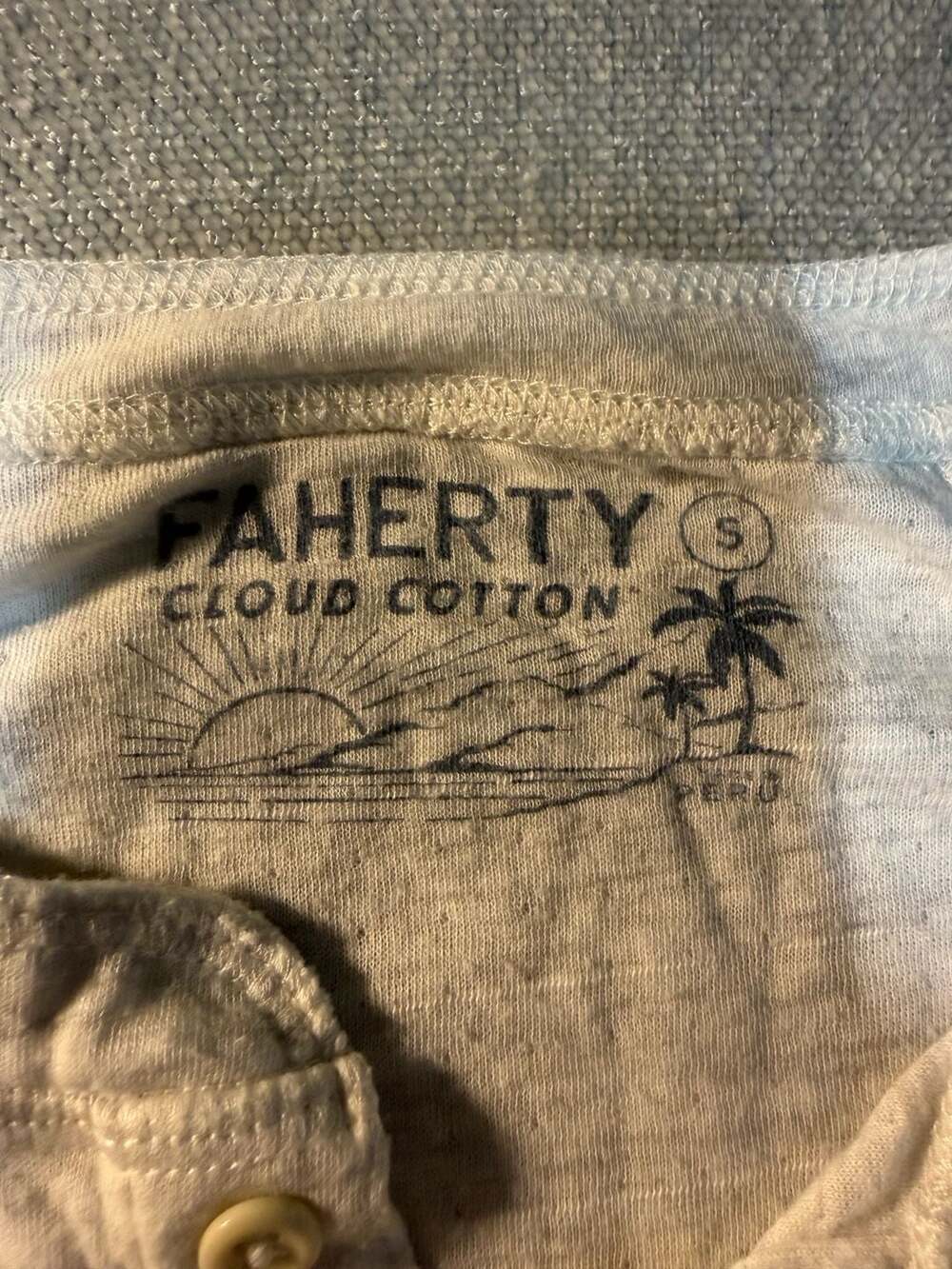 Faherty Brand Cloud Cotton Long-Sleeve Henley - Picture 3 of 5